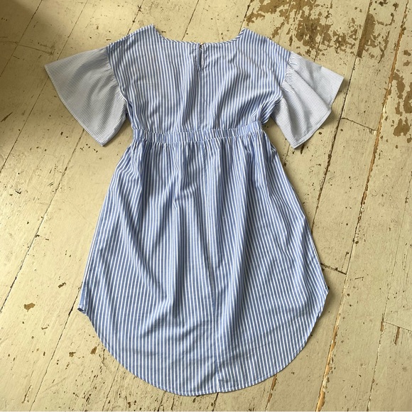 Ava & Viv Cotton Embroidered Plus Size Stripe Dresss - Picture 13 of 13